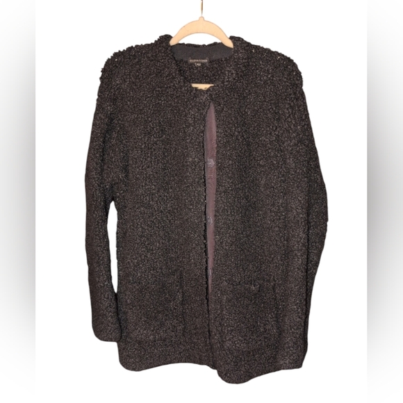 Eileen Fisher Plus Snap-Front Teddy Cardigan - Picture 3 of 5